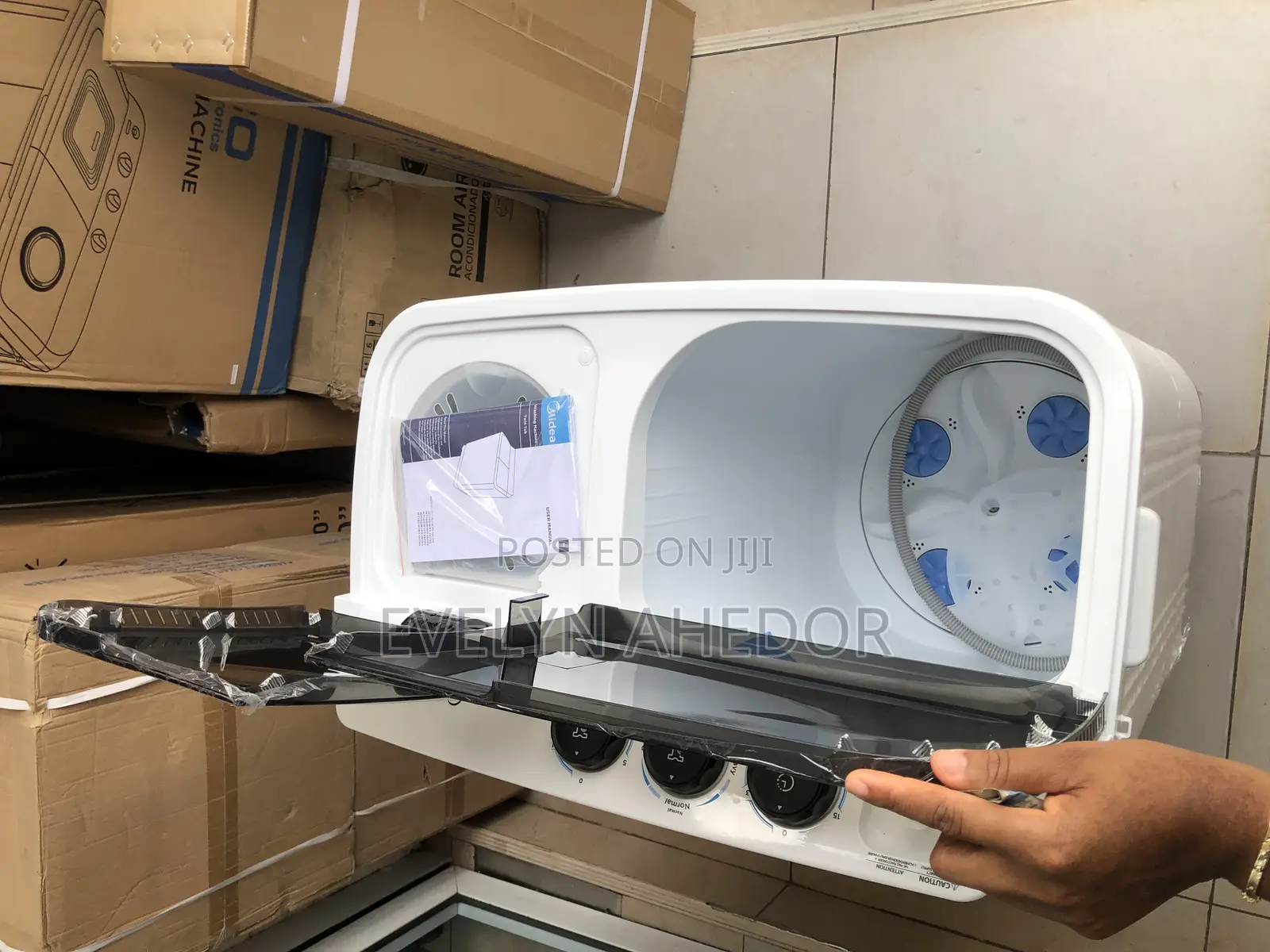 Midea 8 Kg Washing Machine Semi Automatic Top Load Twin Top