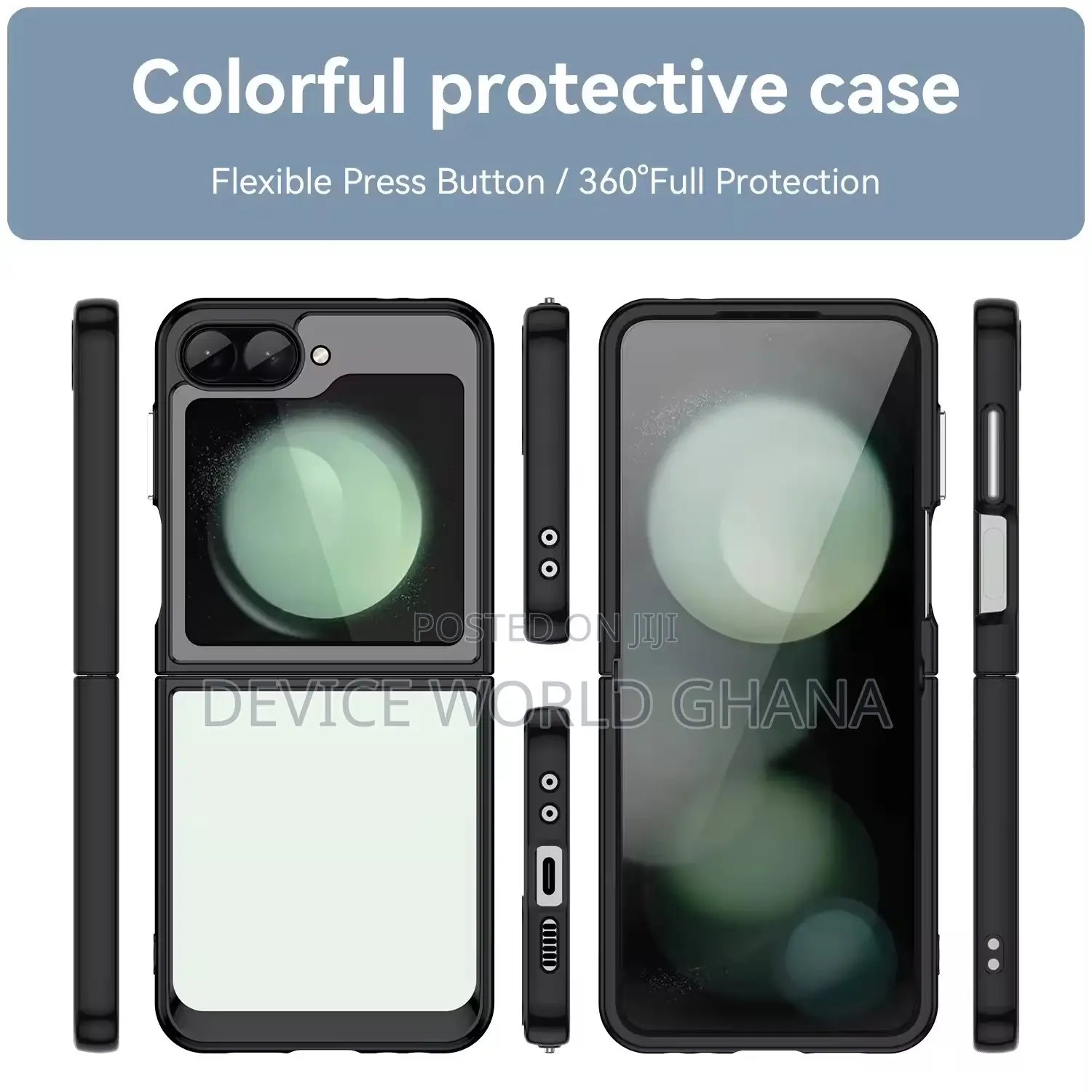 Transparent Color Case Available for Samsung Z Flip 6 and 5