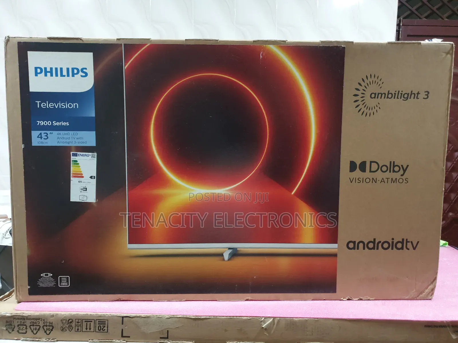 New 43"Philips Android Uhd HDR Smart Satellite Tv