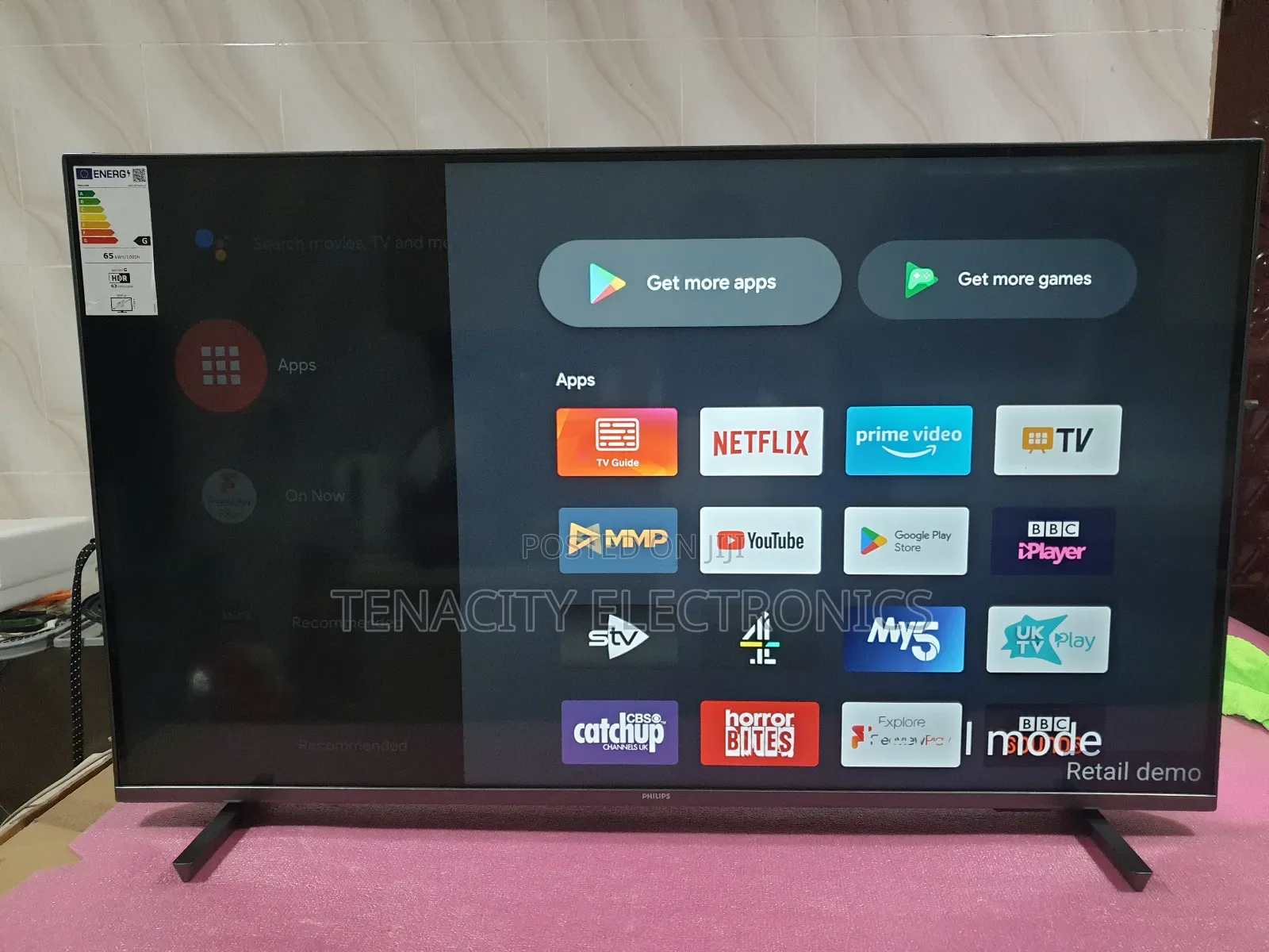 New 43"Philips Android Uhd HDR Smart Satellite Tv