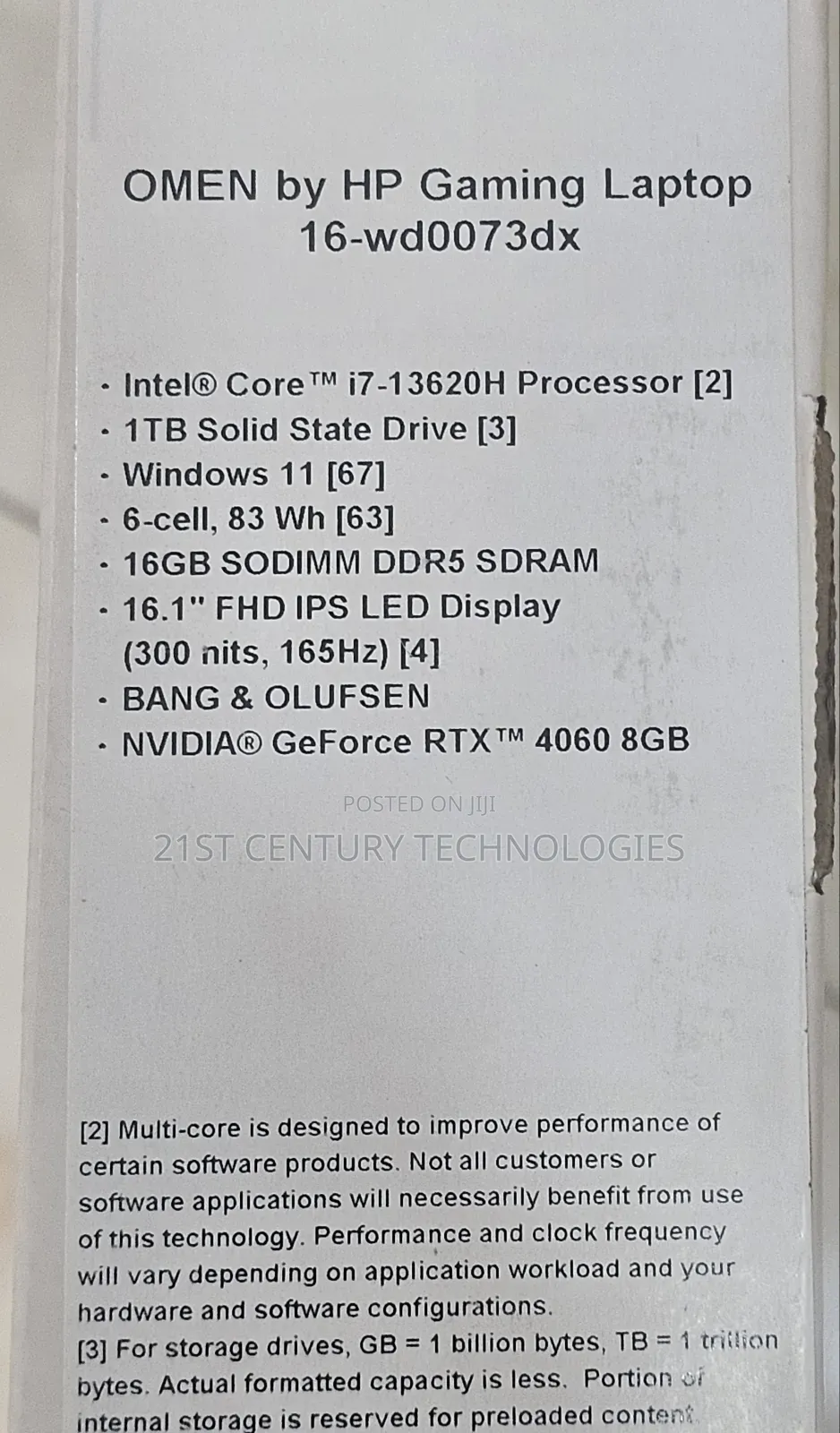 New Laptop HP Omen 16 16GB Intel Core i7 SSD 1T