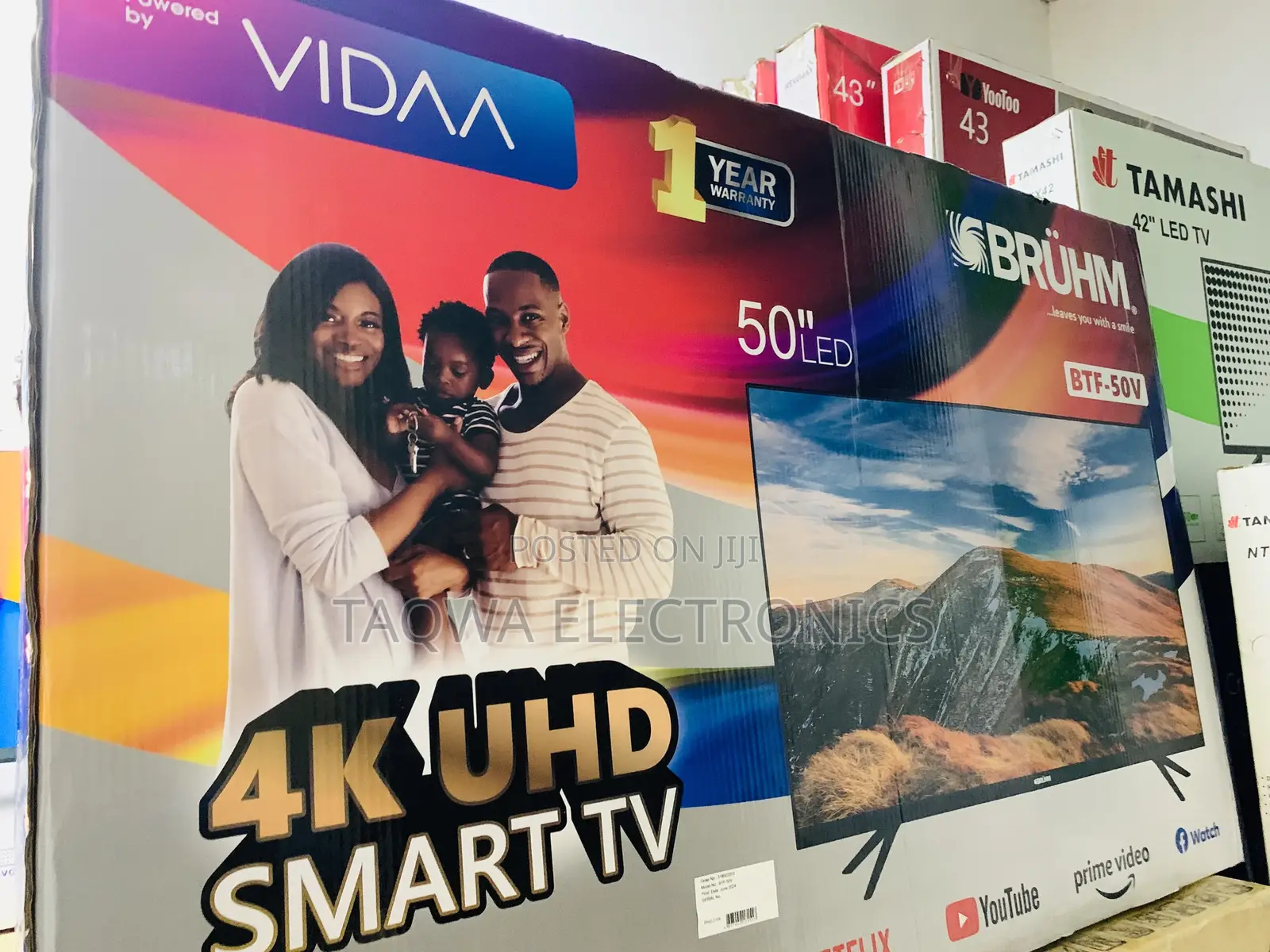New 50 Inch Bruhm Smart Tv