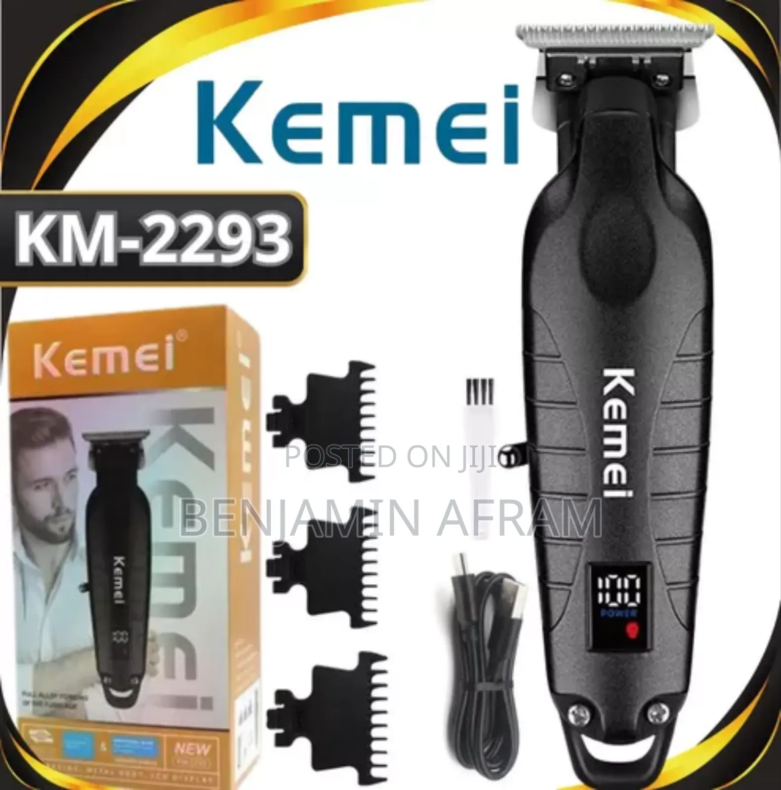 Rechargeable Metallic Hair Clippers