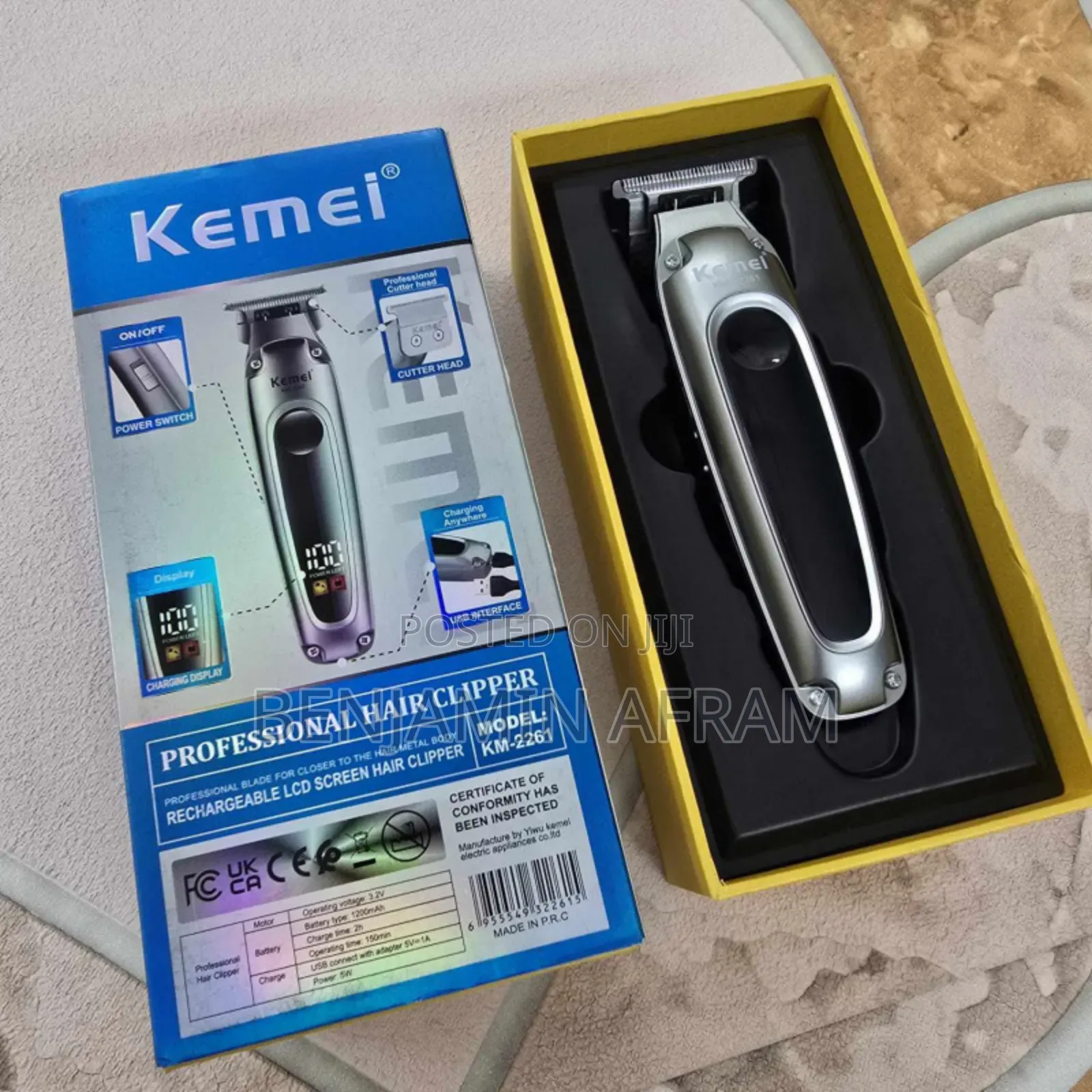 Professional Rechargeable Hair Trimmer KM-2261