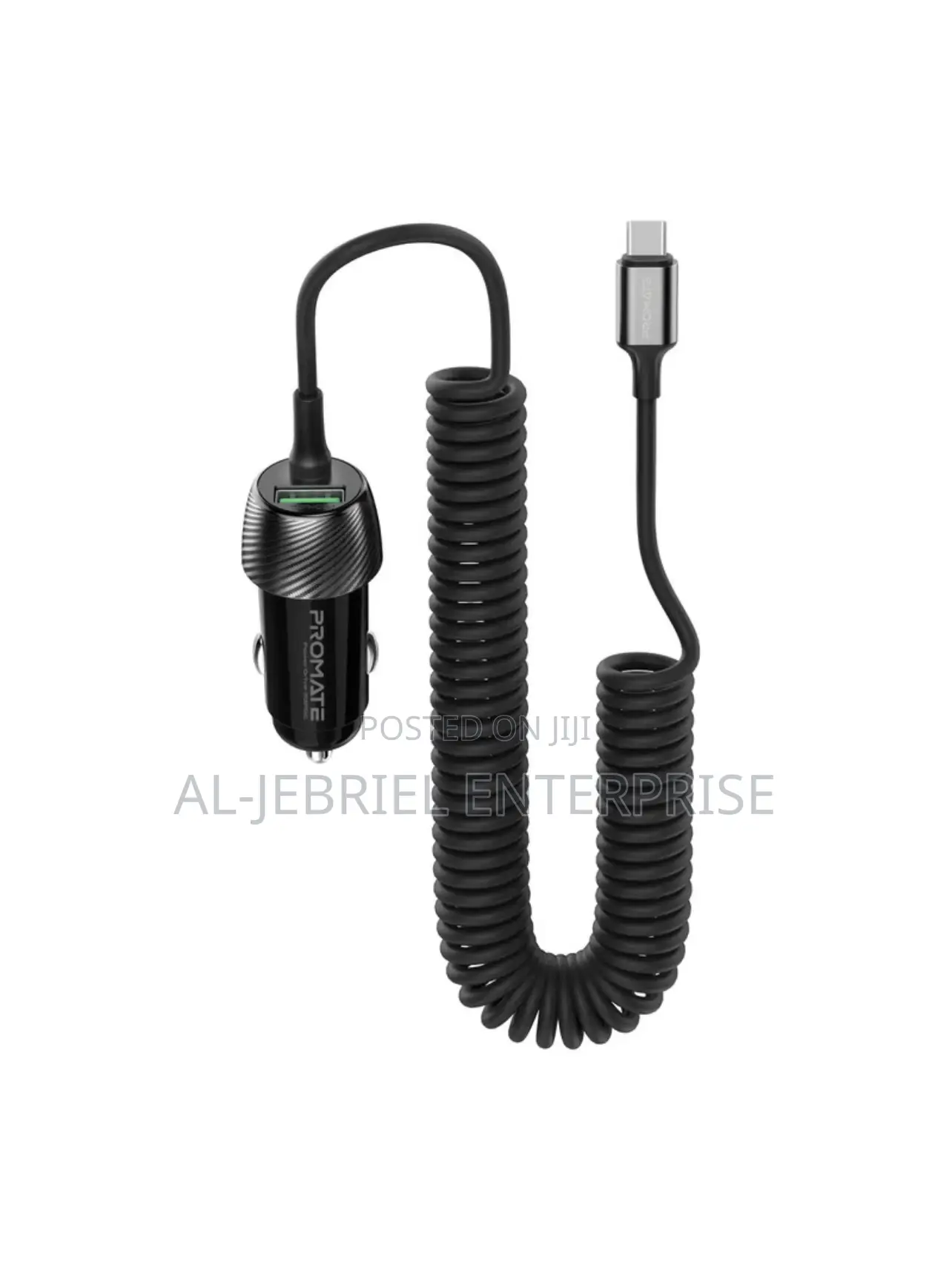 Promate Powerdrive-33pdc QC Car Charger With USB-C Cable