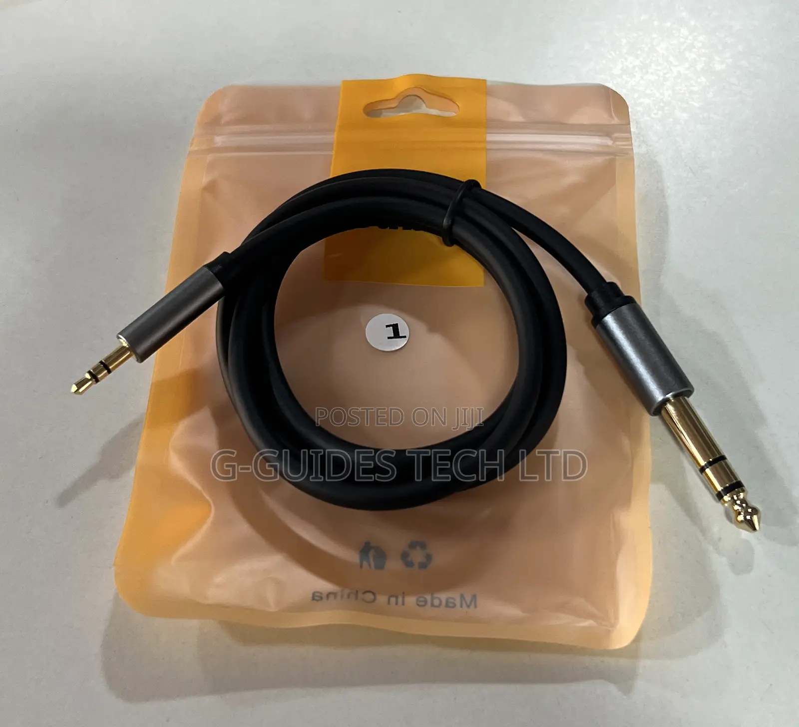 1M 3.5mm to 6.5mm Stereo Audio Cable or AUX Cable