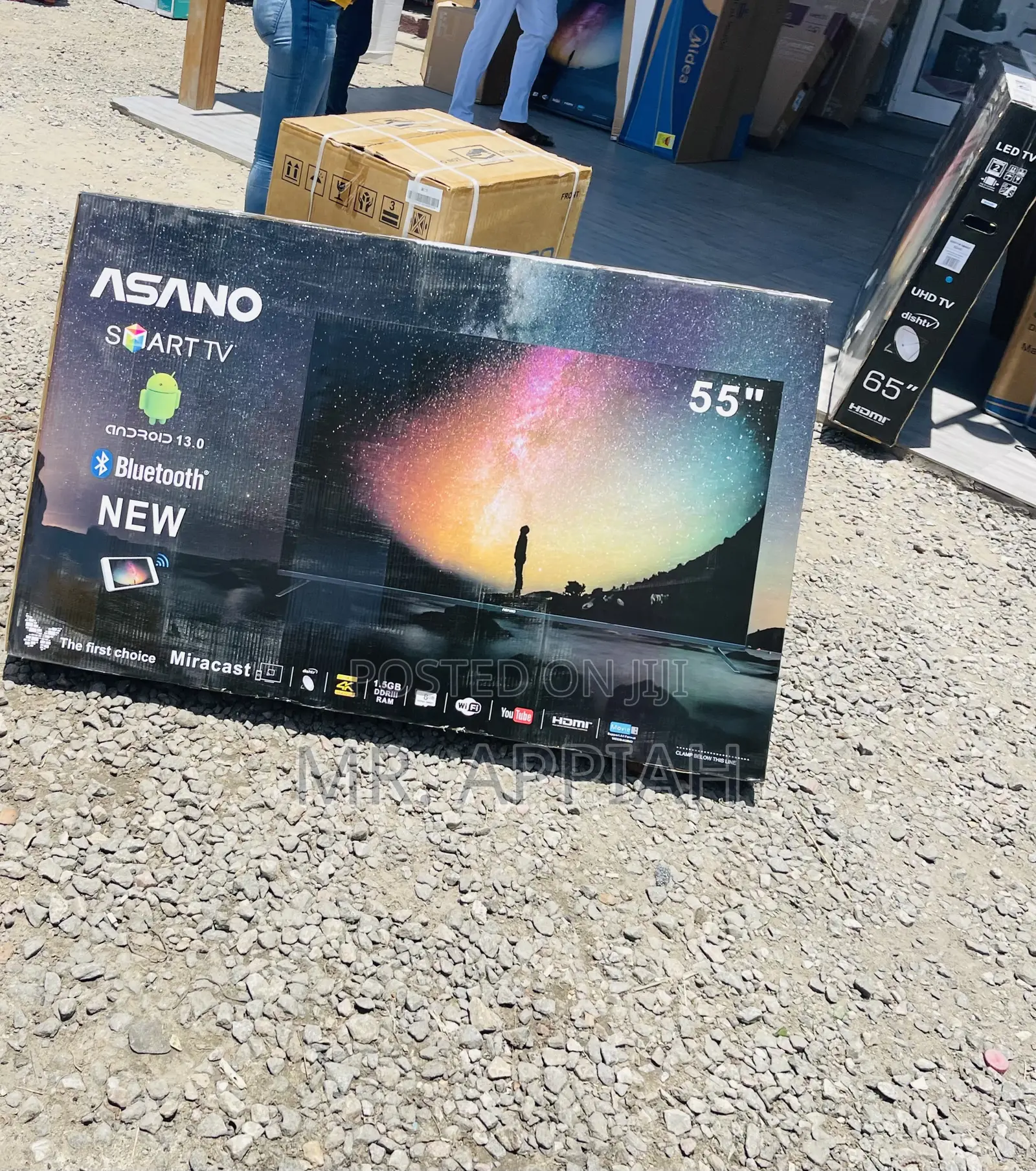 Unique Asano 55 Inch Uhd Smart Satellite Android Tv.