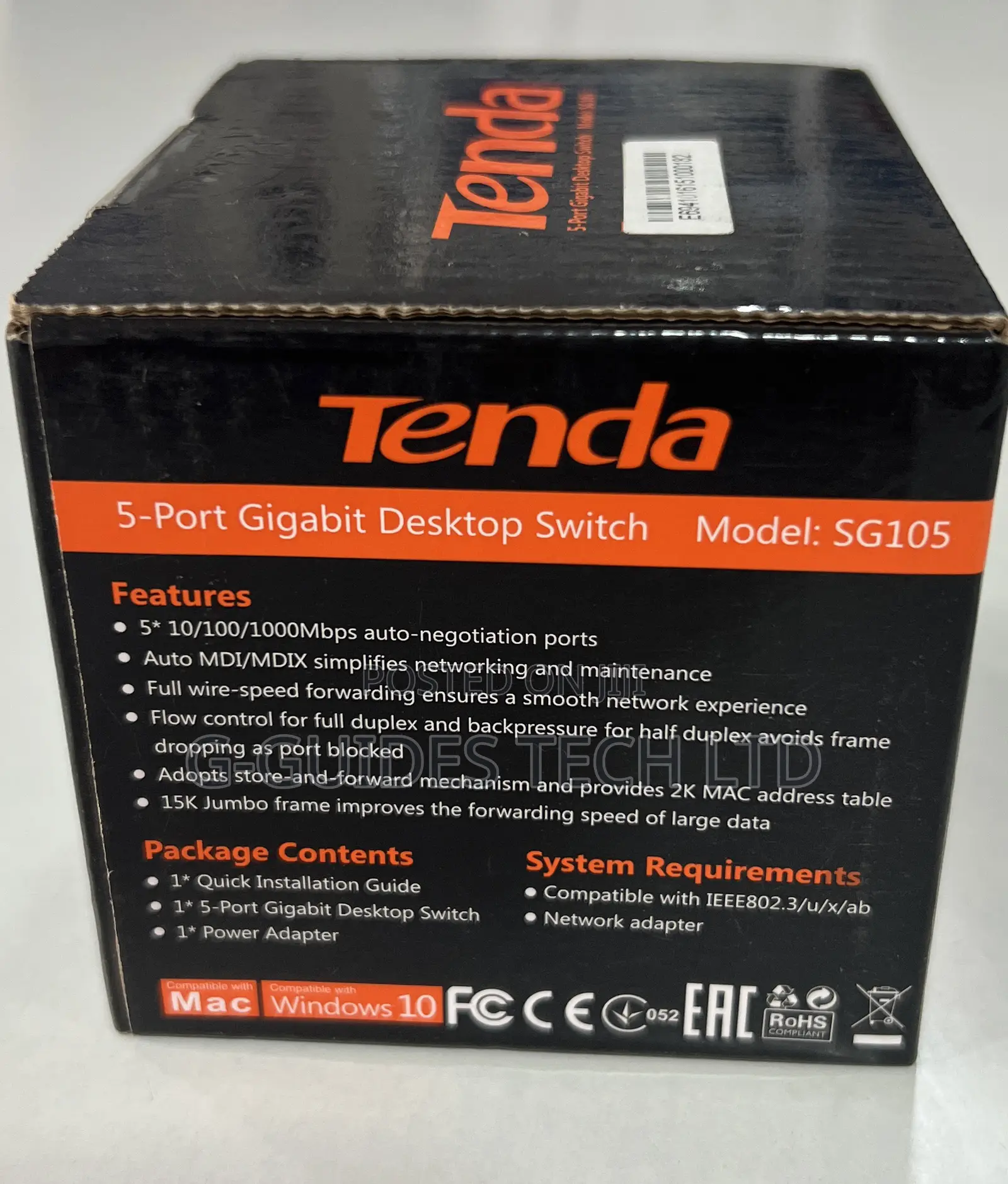 Tenda 5port Gigabit Switch, 5-Port GIGABIT DESKTOP SWITCH