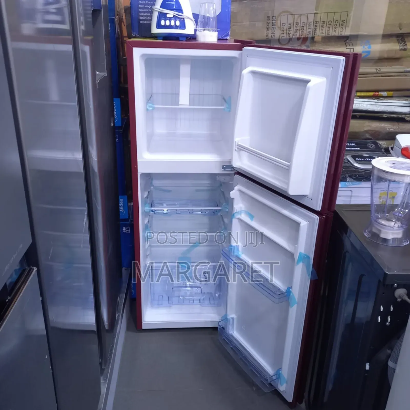 Red Rose Pearl Double Door Fridge