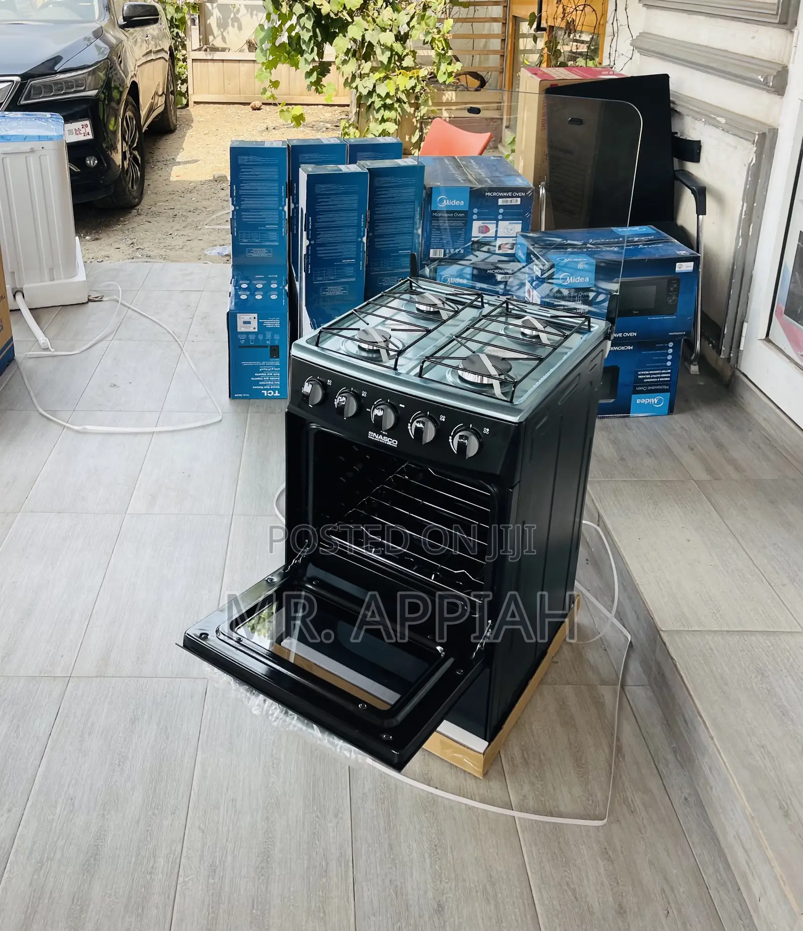 Quality Nasco 50x50cm Gas Oven 4 Burner(Black) 