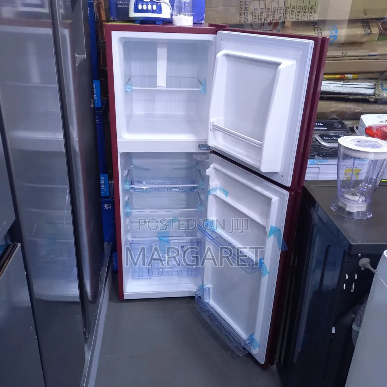 Red Rose Pearl Double Door Fridge