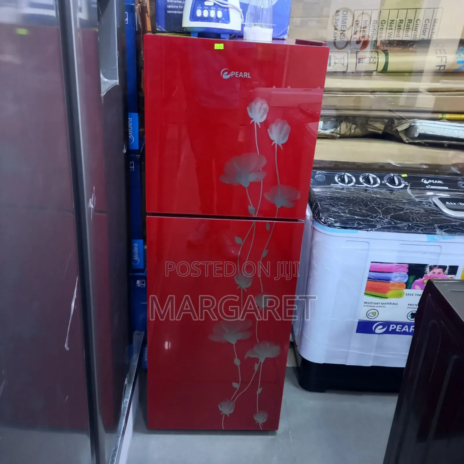 Red Rose Pearl Double Door Fridge