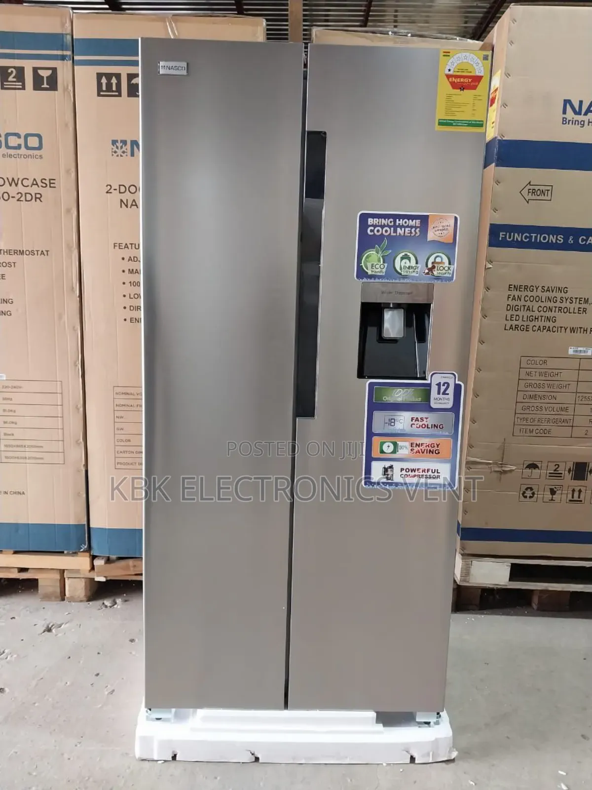 Nasco 450ltr Side By Side Fridge Water Dispenser