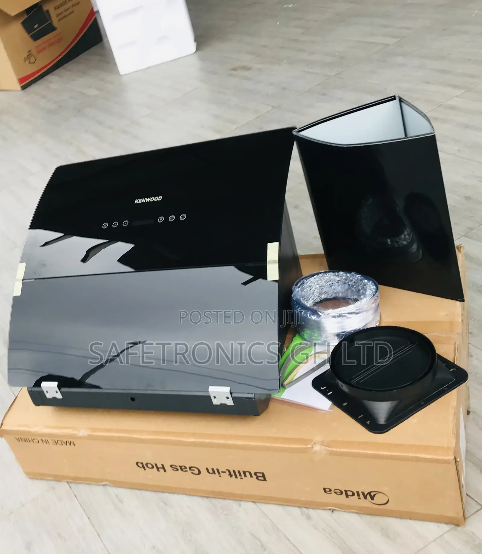 Essential 60cm Heat Extractor Black Glass Kenwood