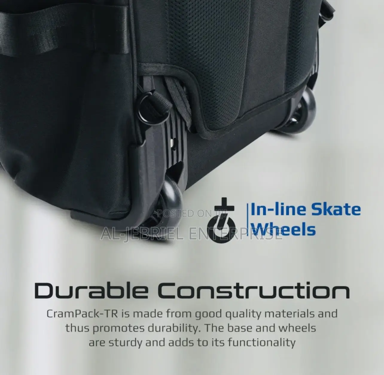 Promate CRAMPACK-TR Large Capacity Durable Trolley Backpack