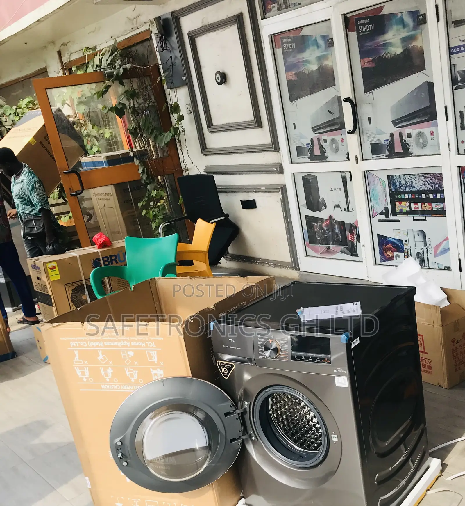 Front Load TCL Gray 11kg Dry Inverter Available Washer