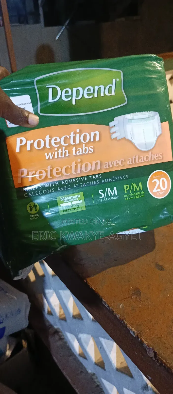Depend Protection With Tabs, S/M, Max Absorbency, 20-Count
