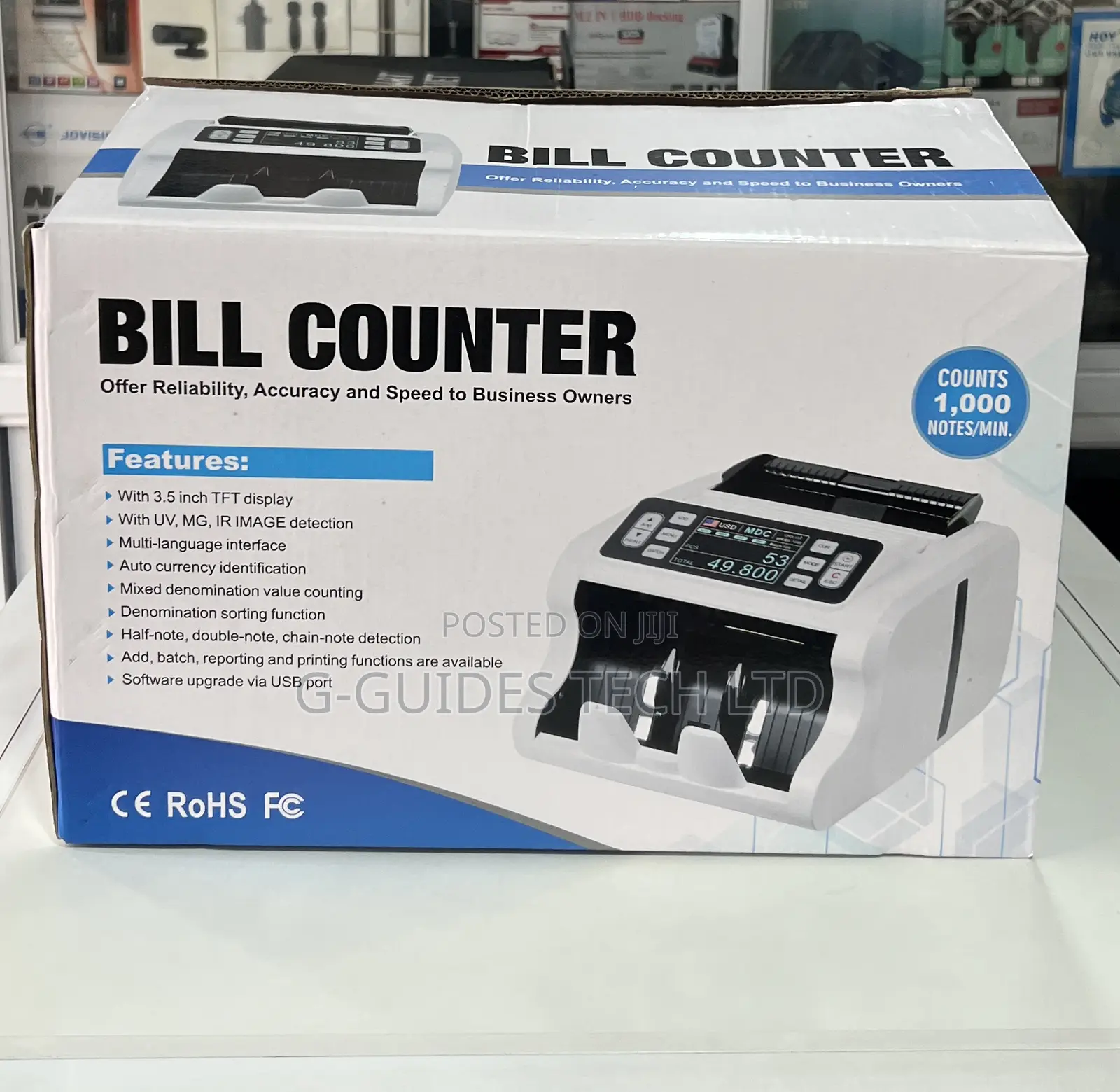 Al-N50 Bill Counter, Money Counting Machine Multi-Currency