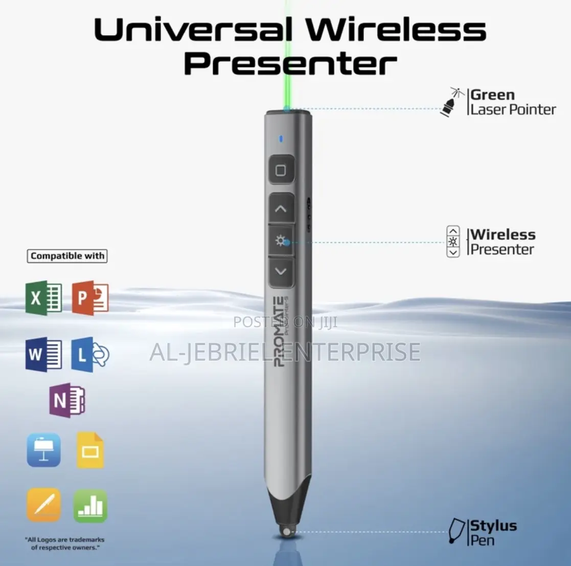 PROMATE Propointer-S Universal Wireless Presenter+Stylus Pen
