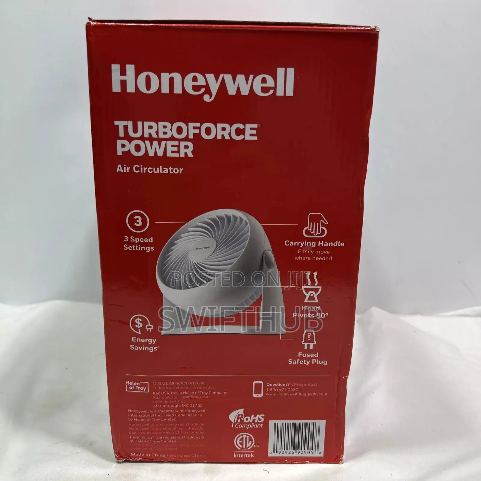 Honeywell HT904 Turboforce Air Circulator Fan USA 110v-120v