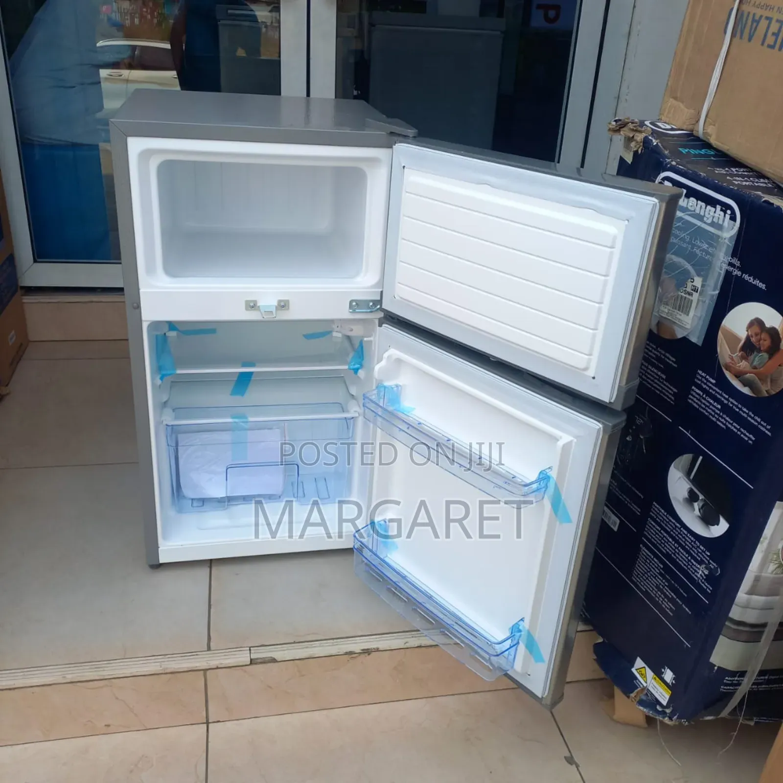Cute 80 Littres Double Door Fridge Pearl