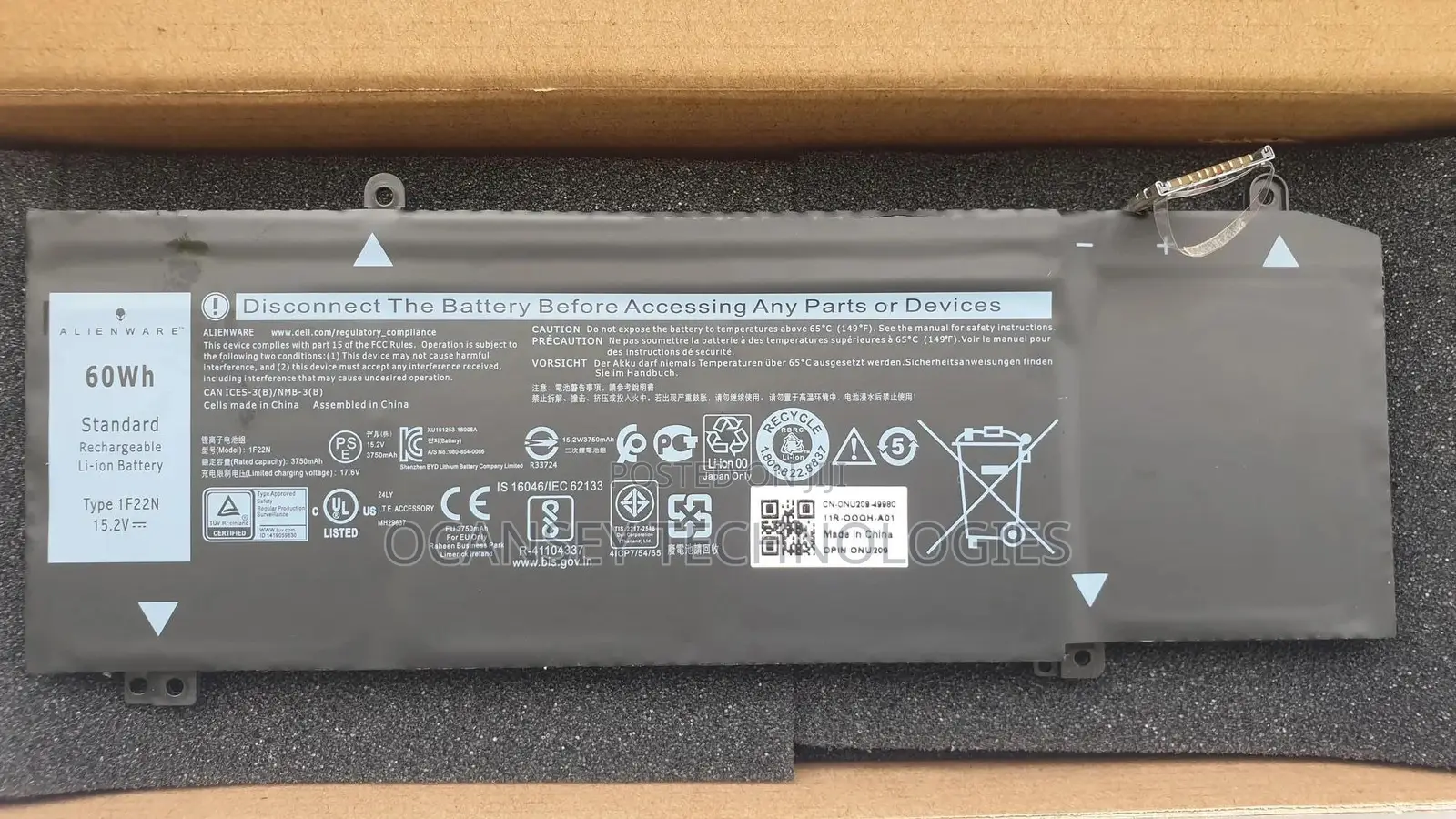 Original Dell 1f22n Laptop Battery for Dell G5 5590 G7 7590