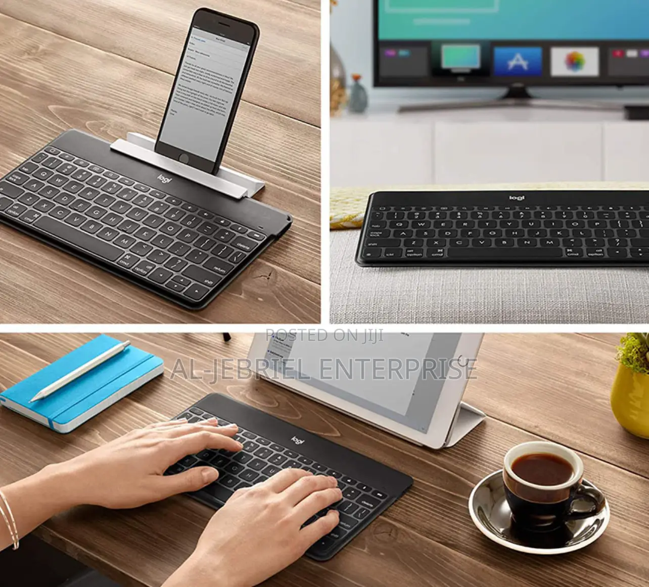 Logitech Keys to Go Ultra Slim Keyboard+ Add on iPhone Stand