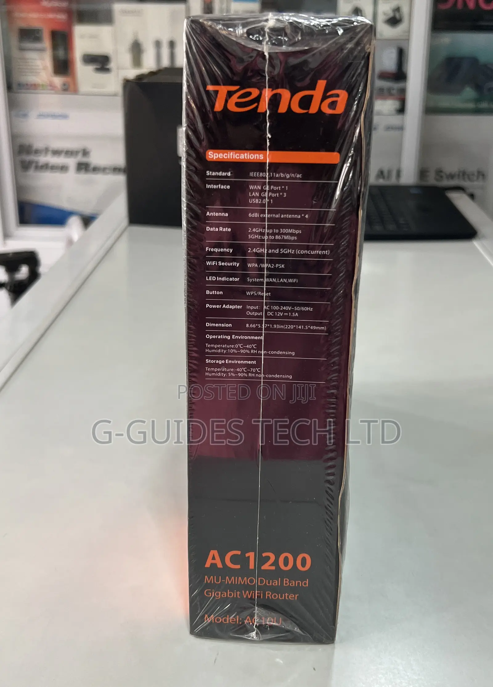 Tenda AC1200 MU-MIMO Dual Band Gigabit Wifi Router (AC10U)