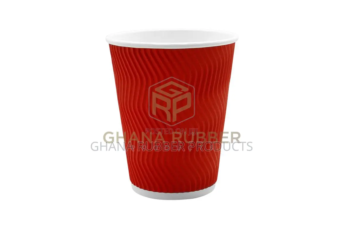 Ripple Paper Cups 12oz Red (No Lids) (500pcs)