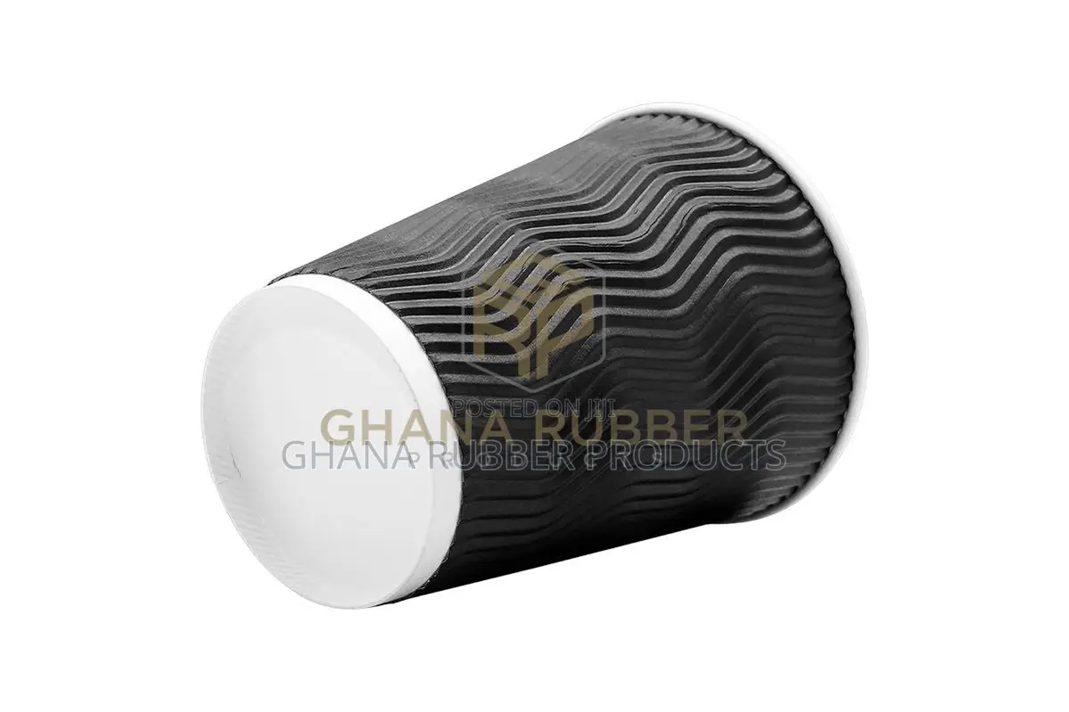 Ripple Paper Cups 12oz Black (No Lids) (500pcs)