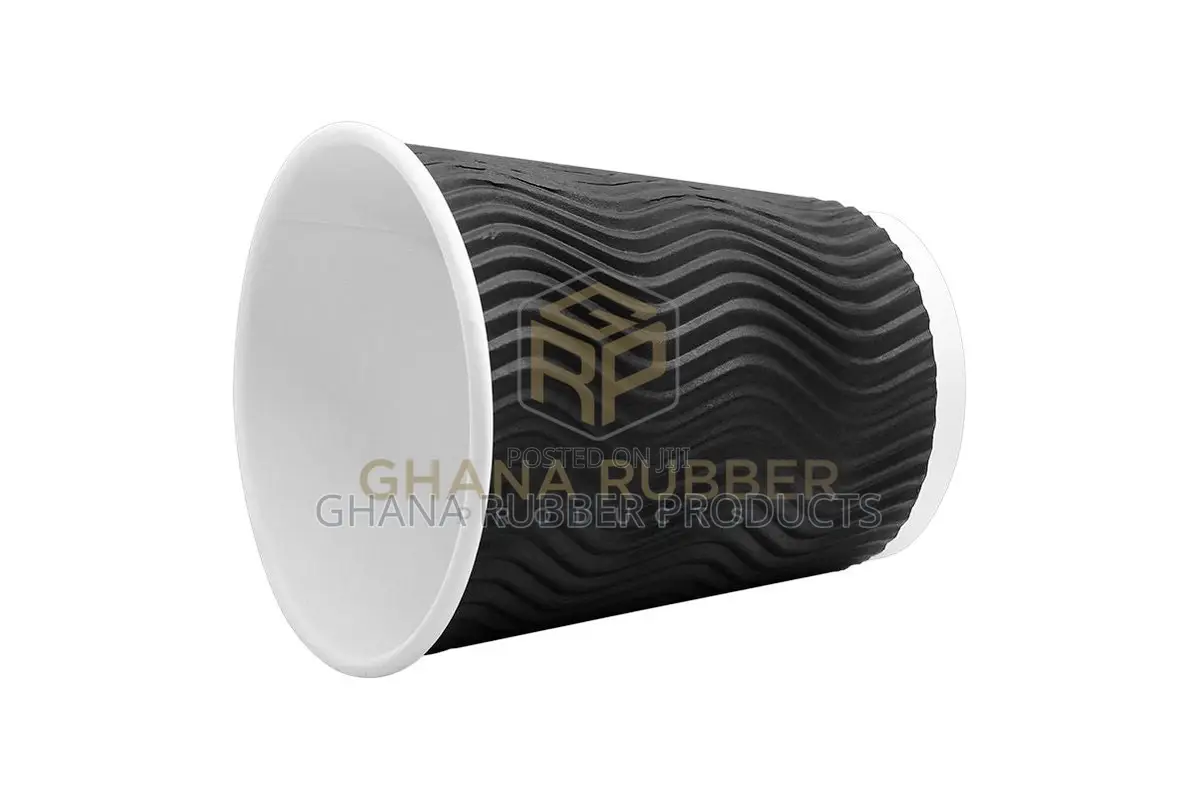 Ripple Paper Cups 8oz Black (No Lids) (500pcs)