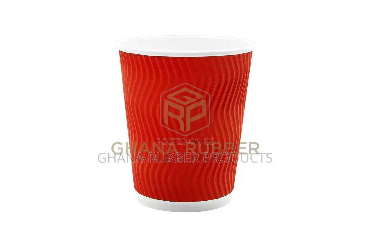 Ripple Paper Cups 8oz Red (No Lids) (500pcs)