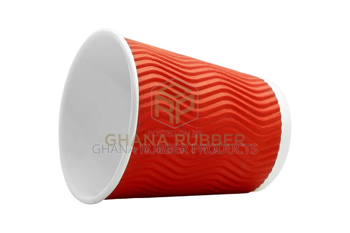 Ripple Paper Cups 8oz Red (No Lids) (500pcs)