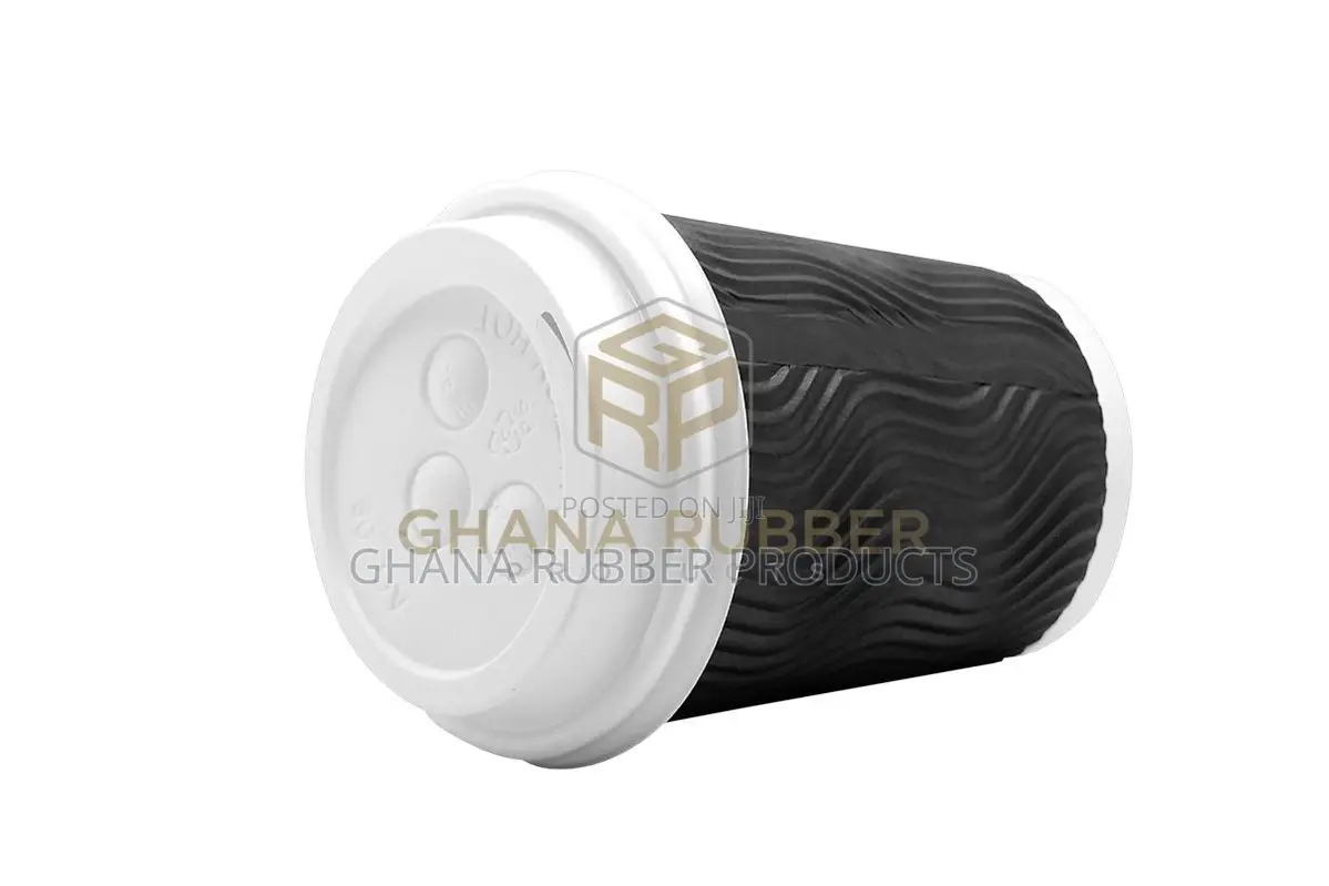 Ripple Paper Cups + Lids 8oz Black (1000pcs)