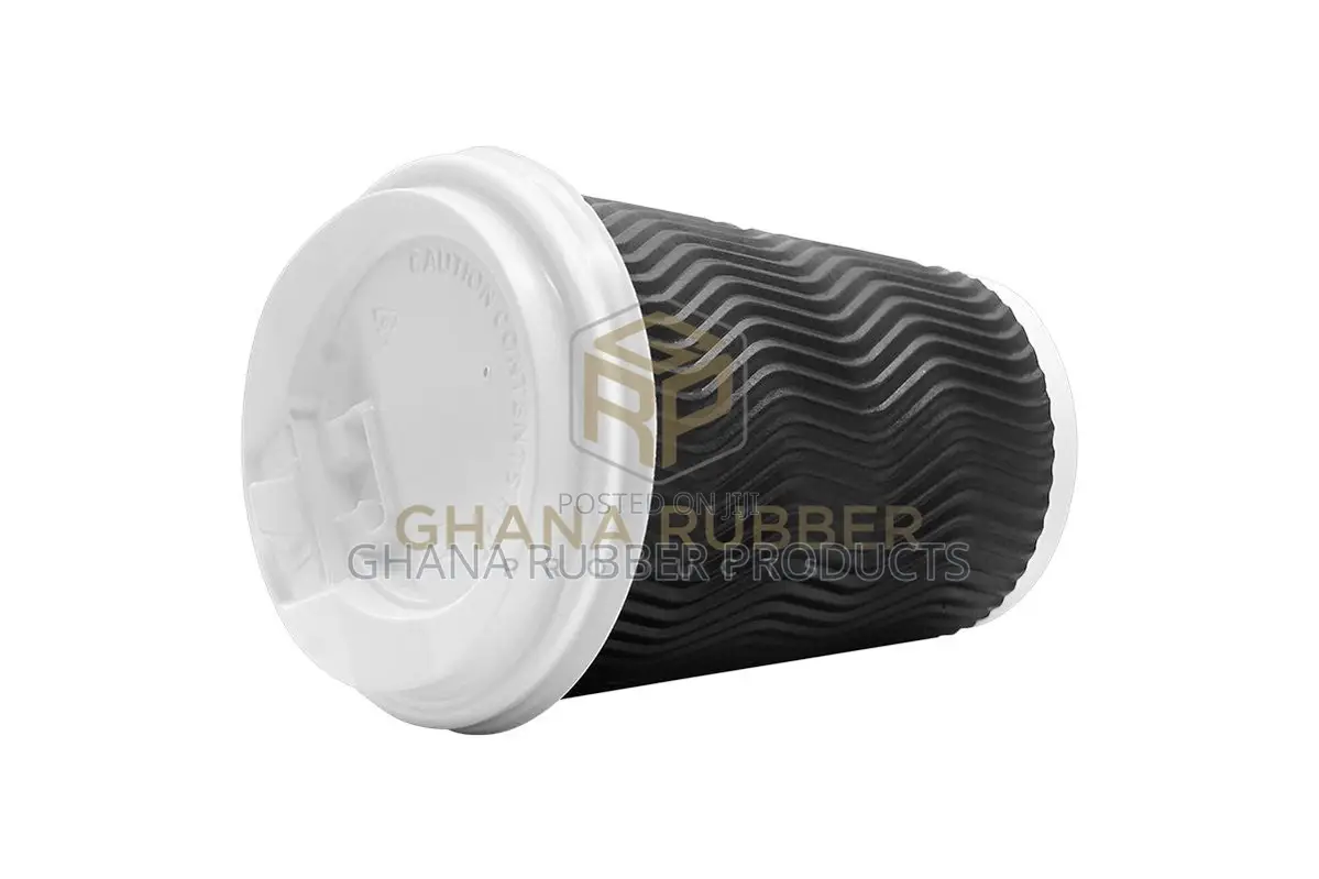 Ripple Paper Cups + Lids 12oz Black (1000pcs)