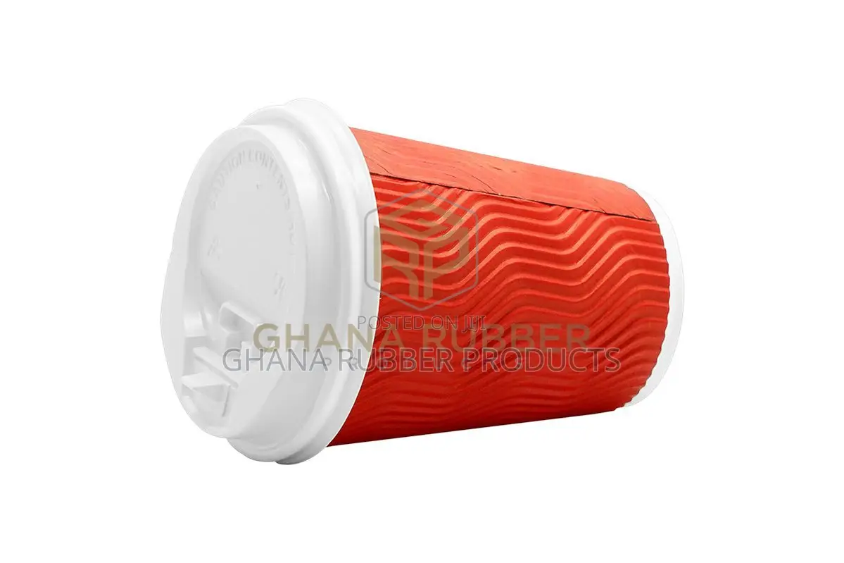 Ripple Paper Cups + Lids 12oz Red (1000pcs)