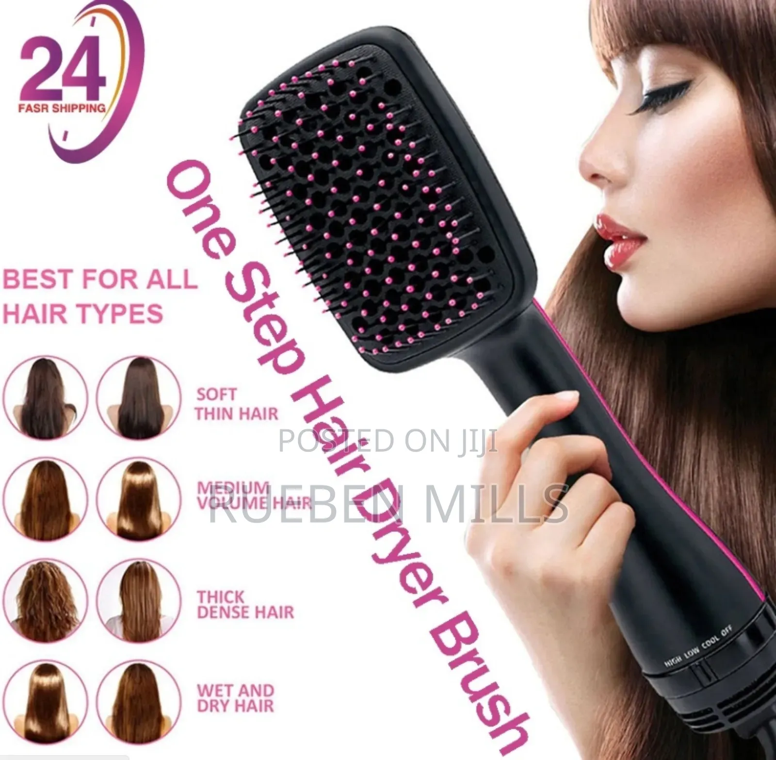 XR-8801 Styling Hair Dryer With Brush Straightener