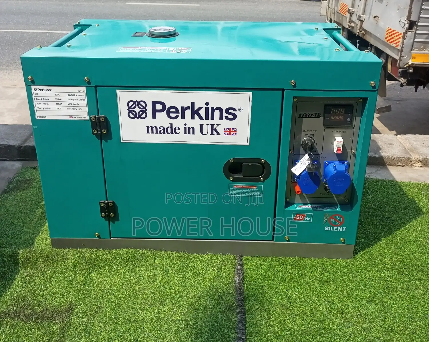 Perkins High Generator 15kva 16500w 230v Key Start Generator