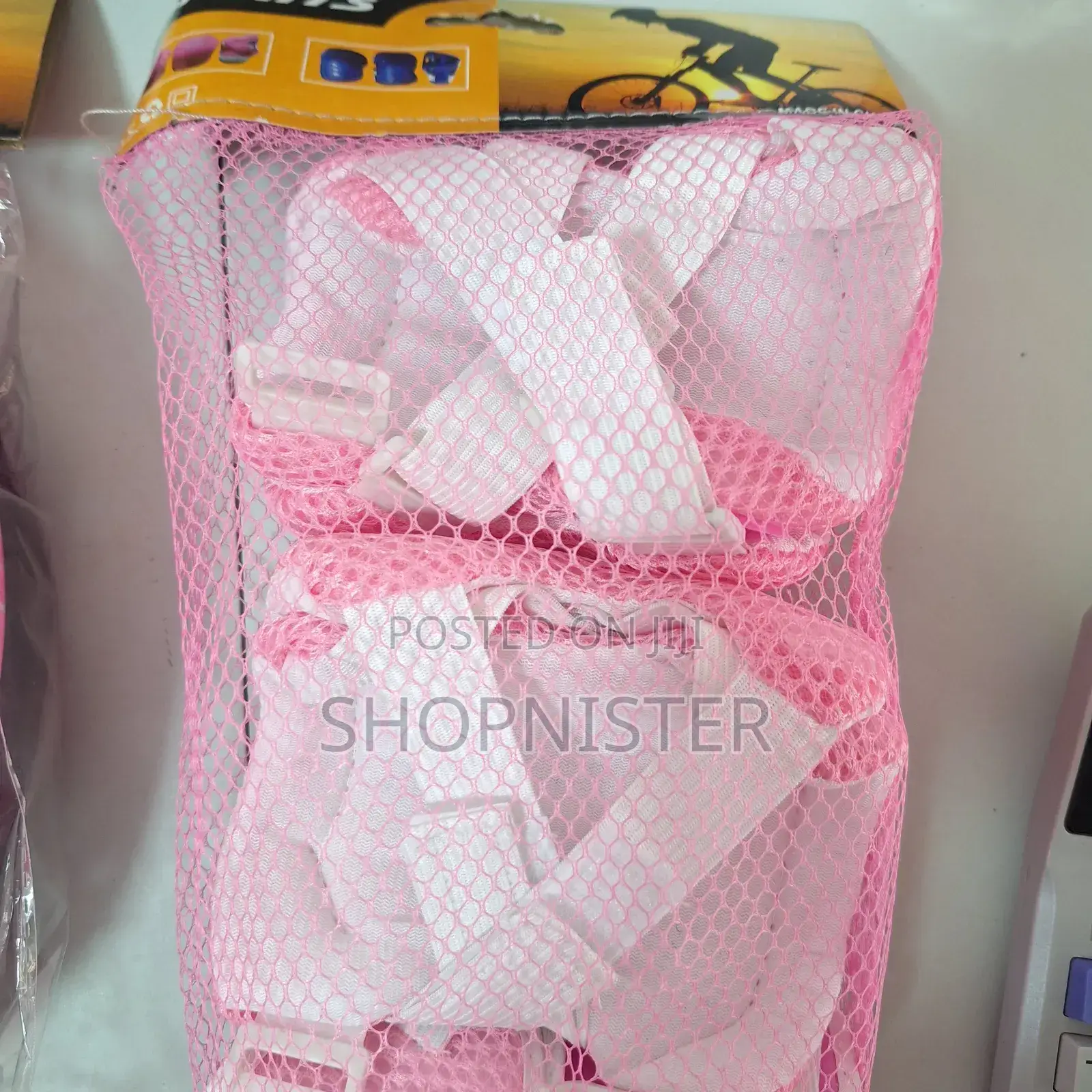 Kids Protective Cycle Gears Helmet and Knee Pad Pink