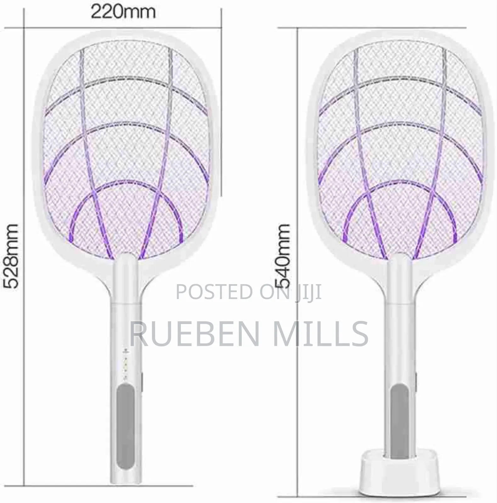 Handheld Chargeable Mosquito Killer Bat Swatter With Stand
