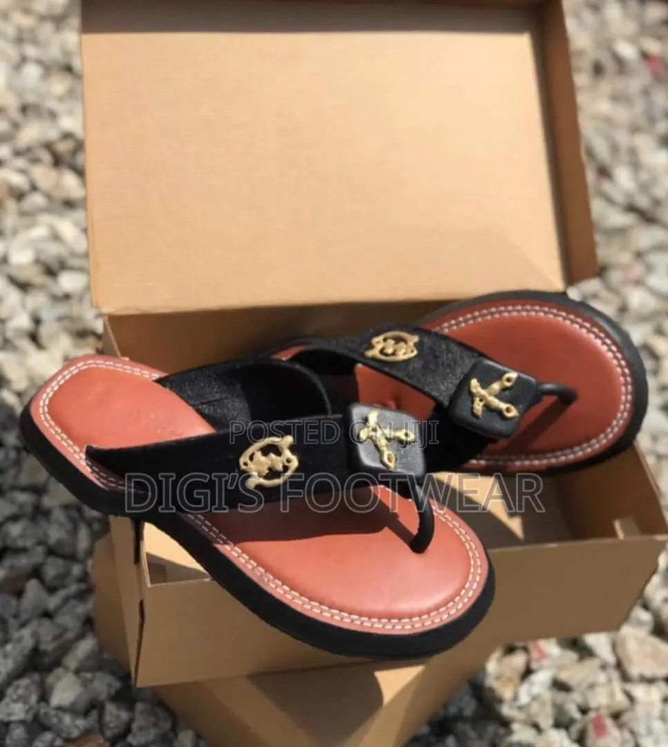 Black Suede Ahenema With Brown Inner