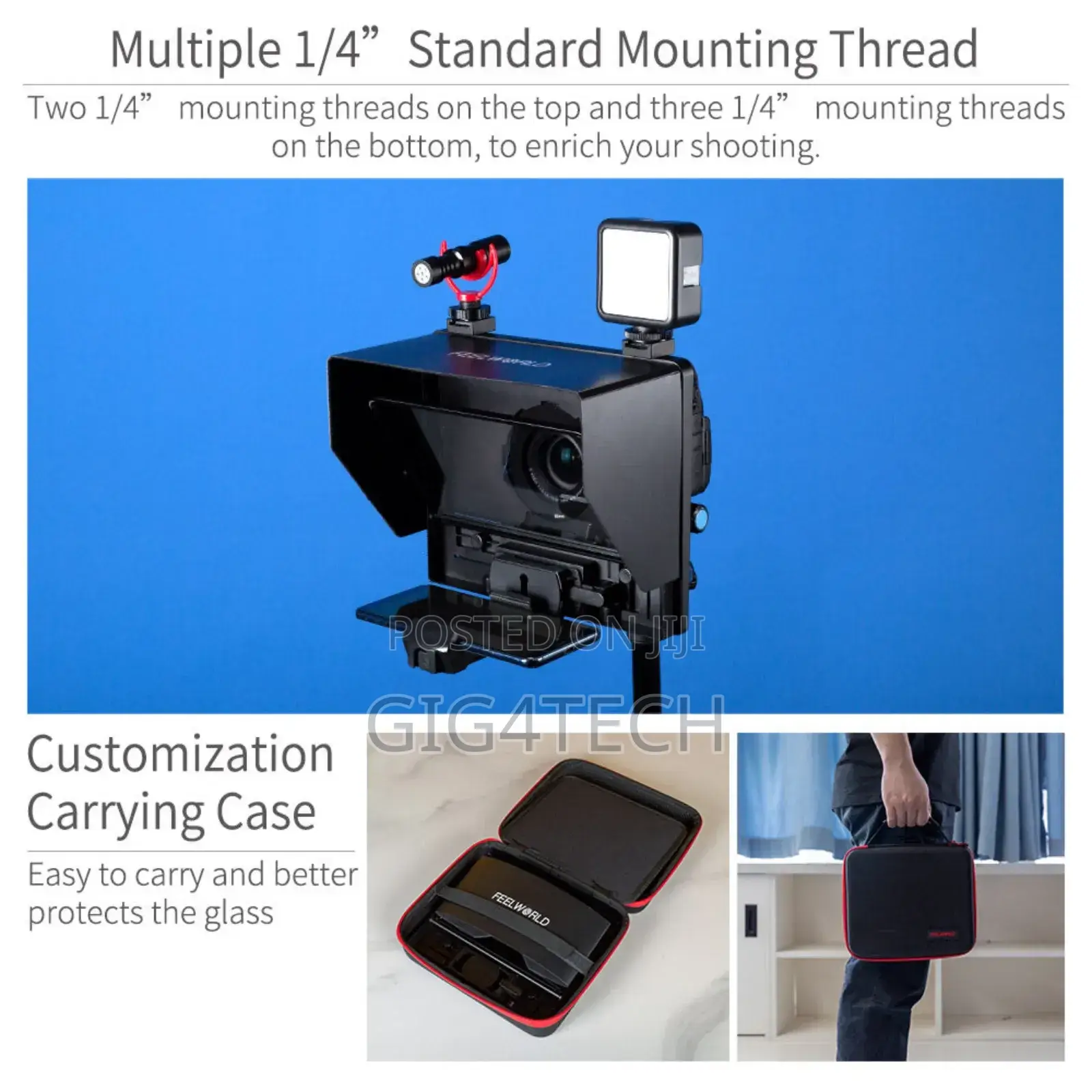 FEELWORLD TP10 Portable 10" Folding Teleprompter