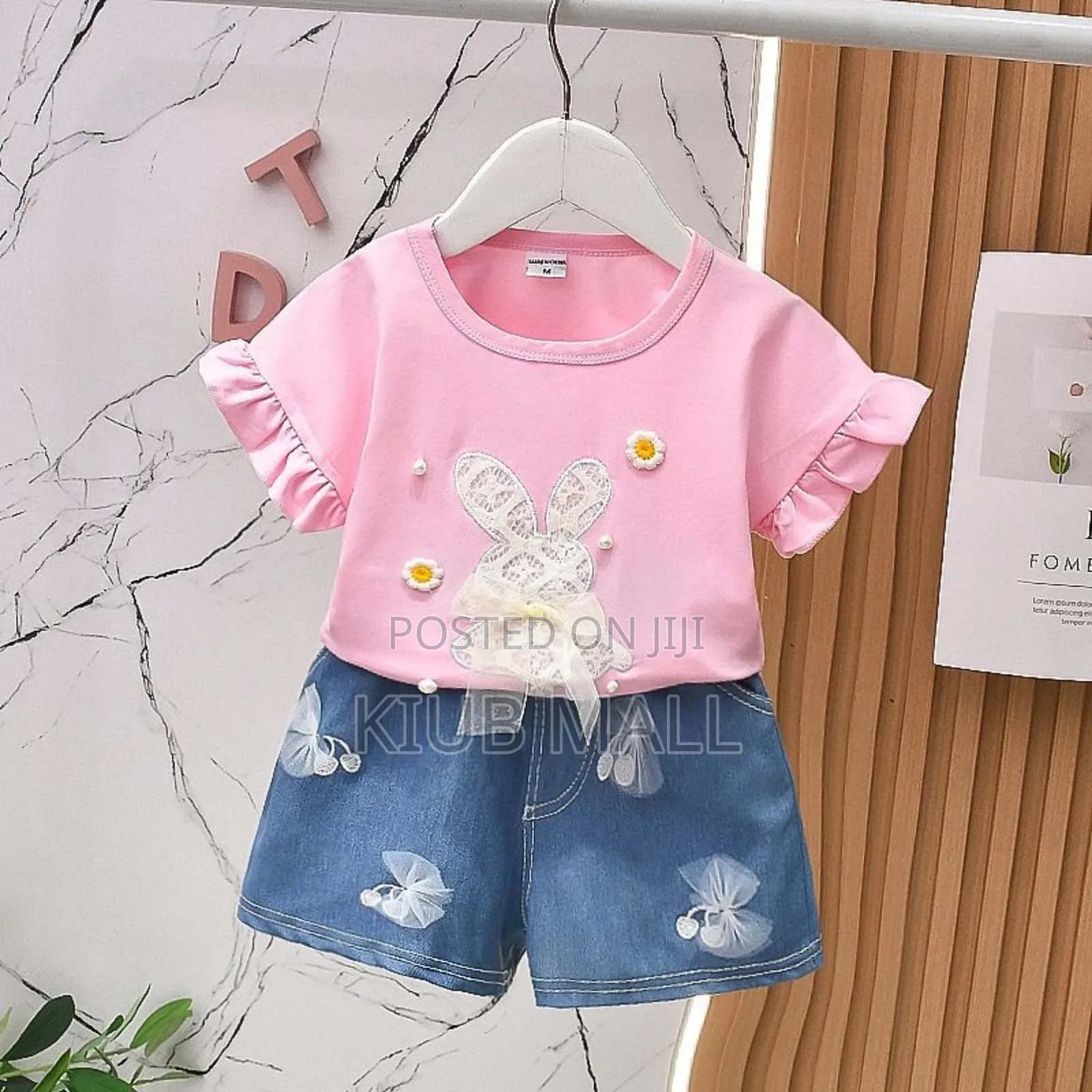 Kids Top With Jeans Shorts Girl