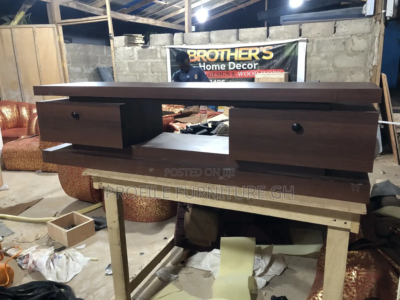 Brown Tv Stand for Large TVS