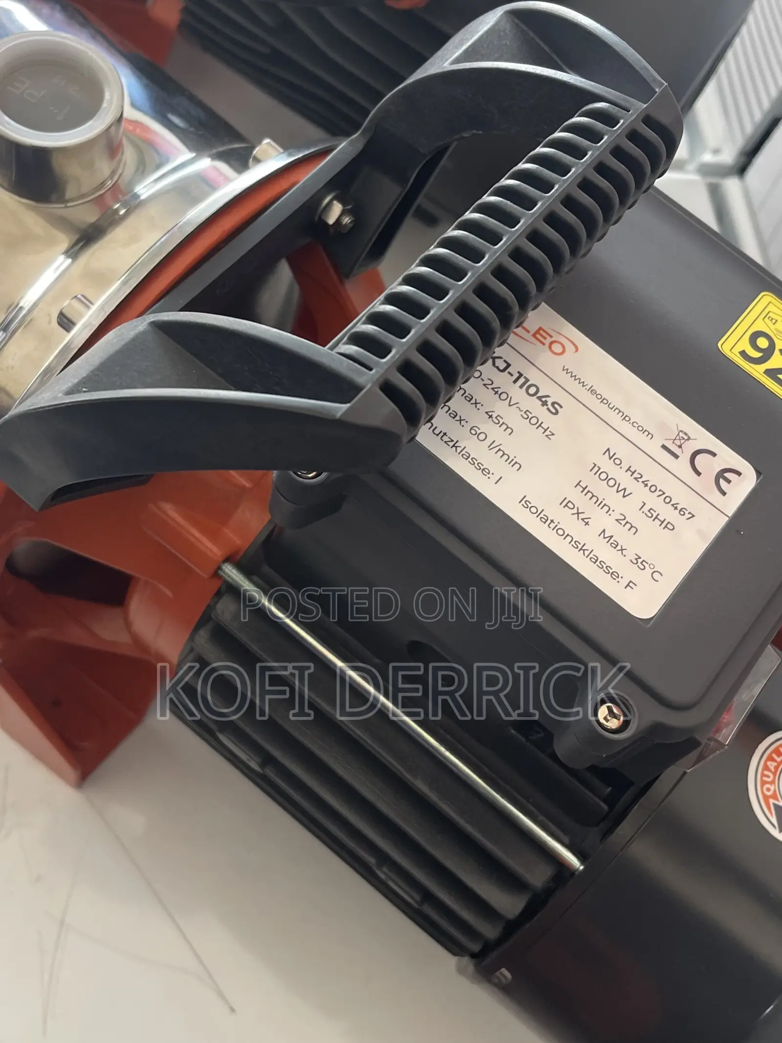 1.5hp Jet Pump - Leo Water Pump (Stainless Steel)