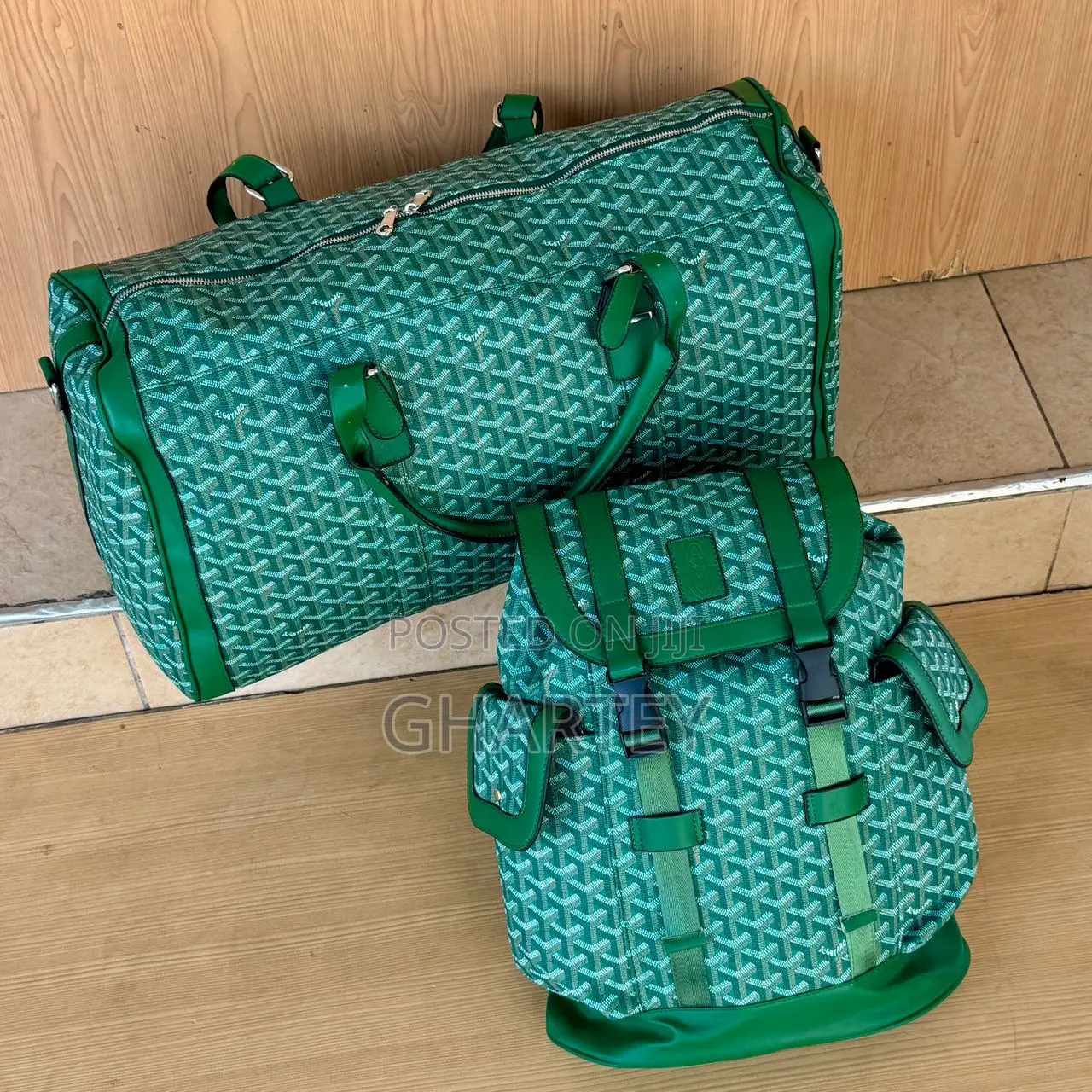 Luxury Goyard Travel Set Green