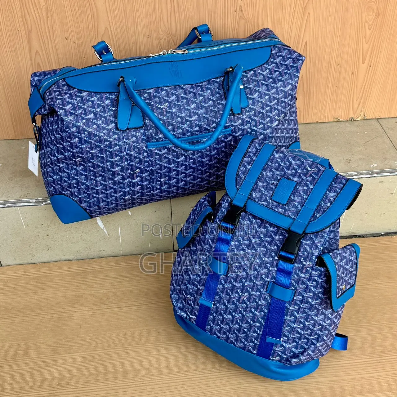 Goyard Bagpack Duffle Bag Set