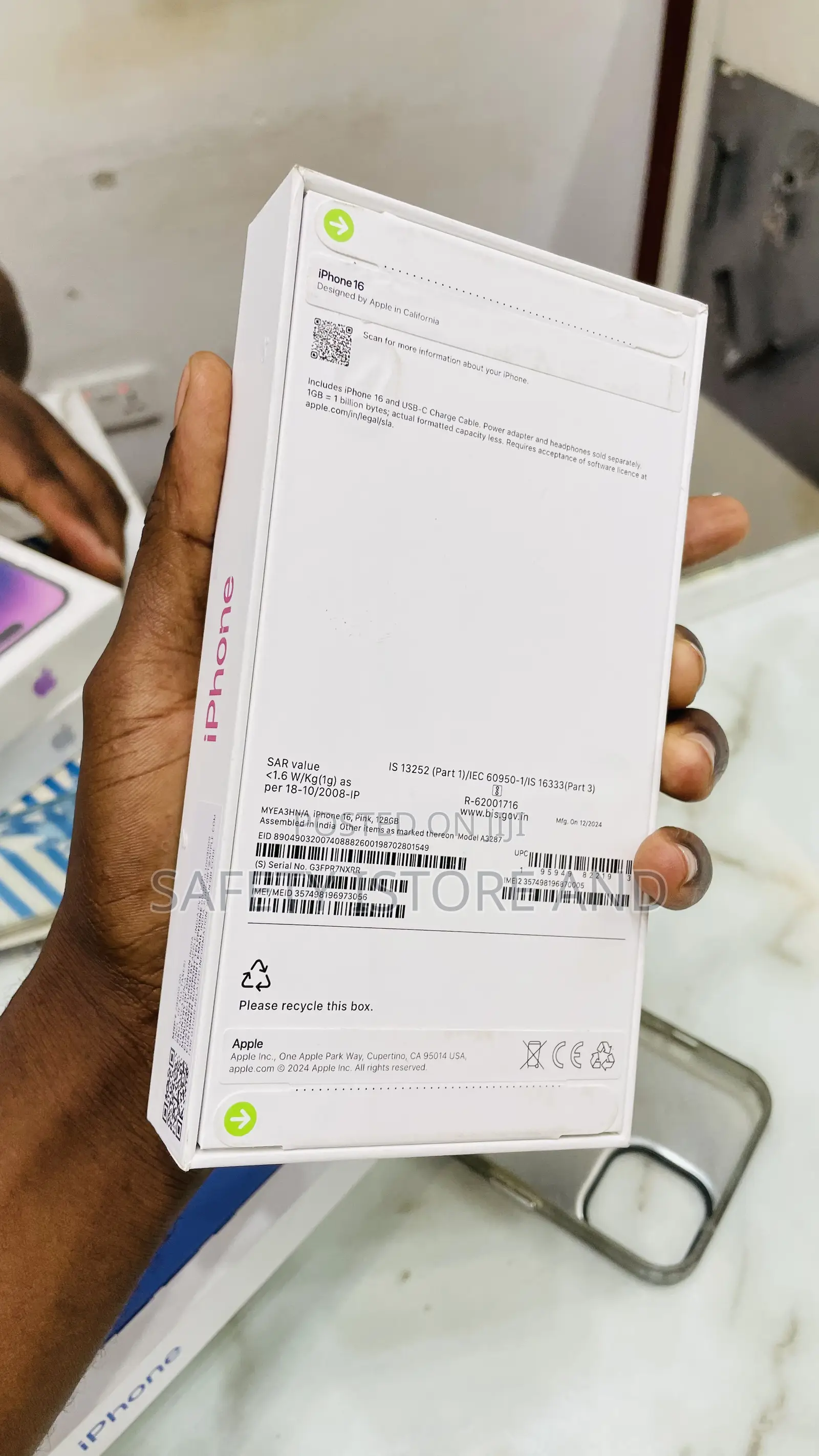 New Apple iPhone 16 128 GB Pink