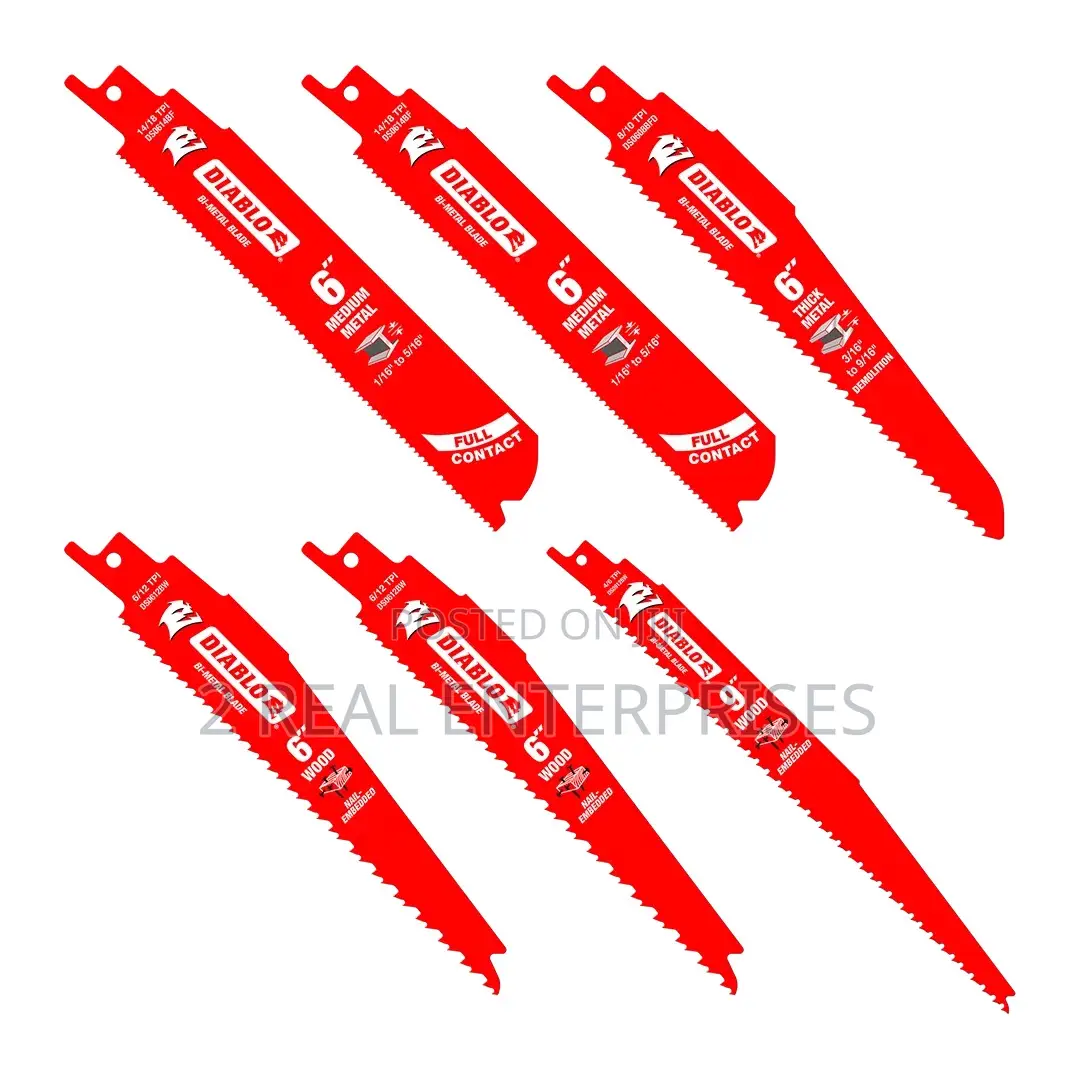 Diablo 6 Pieces Bi Metal Reciprocating Blades