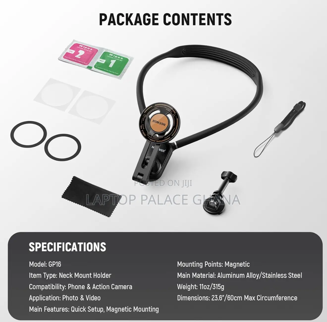Neewer Magnetic Neck Holder for Action Camera Phone